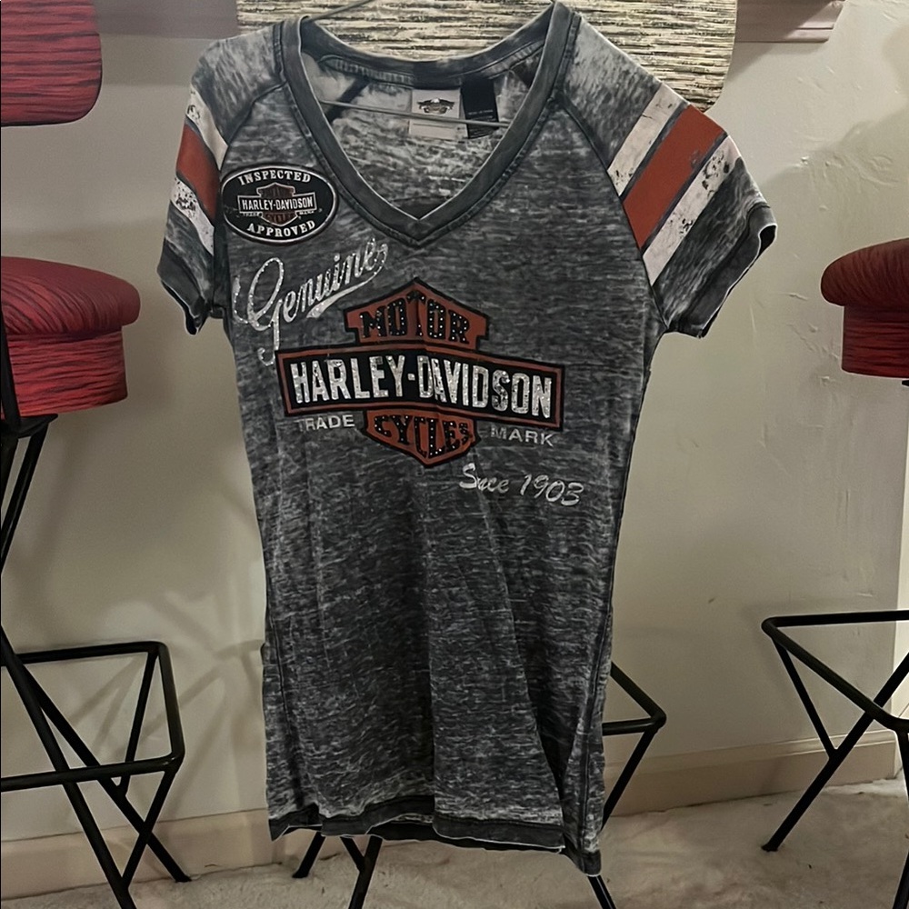 Harley-Davidson Women's Genuine Oil Can Burnout Tee